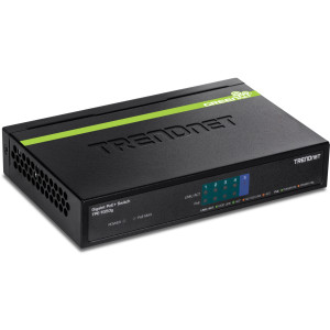 TRENDnet TPE-TG50g 5-Port Unmanaged Gigabit Ethernet PoE+ Switch, 31W PoE budget